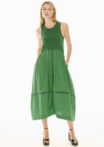 All Clothing: Orlo Lace Tank Dress - Green