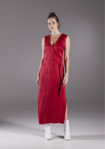 Nz Made Labels: CLEARANCE Lunar Maxi Dress - Fireball