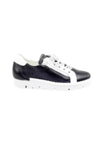 Autumn Winter 2024: Zip Up Sneakers - Negro / Ice / Blanco