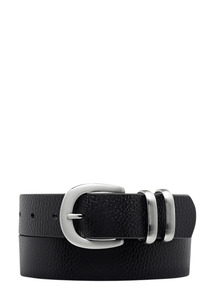 Belts: Let It Be Belt - Black / Silver