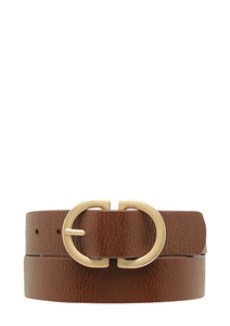 Belts: In Reverse Belt - Tan / Gold