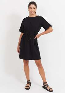 Jardin T Shirt Dress - Black