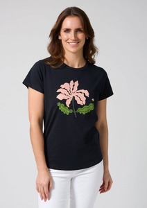 Classic Tee - Blushing Blooms Navy