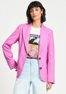 Pom Amsterdam: Striped Blazer - Rose Doux SNEAK PREVIEW (WINTER 2026)
