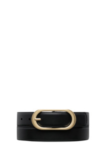 Final Loop Belt - Black Nappa / Gold