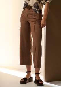 Odette Belted Pant - Chocolate