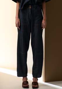 Pol Clothing: Muhle Barrel Pant - Indigo
