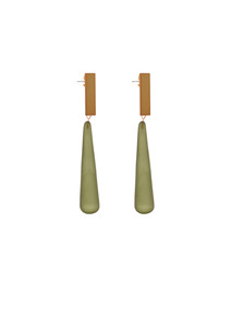 Arens Drop Earrings - Dark Olive