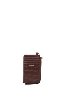 Winona Card Holder - Espresso Croc