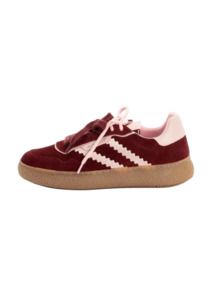 Leather Sneaker - Merlot Comb