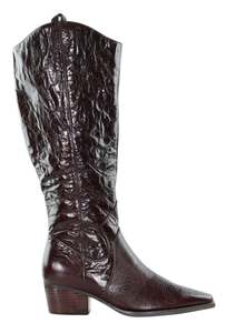 All Shoes: Giddy Up Gal Knee High Boot - Cafe Crinkle High Shine