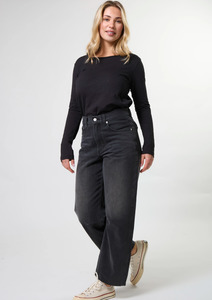 Carson Barrel Jean - Slate Grey