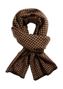 Pre Order: Cassidy Houndstooth Scarf - Chocolate COMING SOON