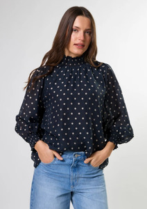 All Clothing: Sylvie Blouse - Midnight Dot COMING SOON