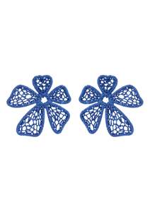 Jewellery: Della Woven Earring - Cobalt