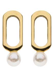 Heritage Earrings - Oval Pearl