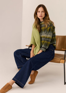 Quinn Check Knit - Green / Charcoal Multi