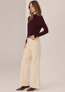 Lana Wide Leg Jean - Ivory