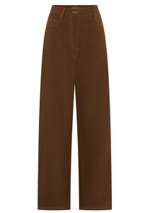 Pol Clothing: Lana Wide Leg Jean - Chocolate