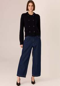 Pol Clothing: Andie Cropped Jean - Dark Wash