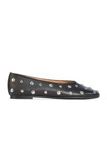 Lune Studded Ballet Flat - Black