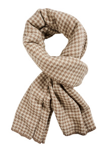 Cassidy Houndstooth Scarf - Ivory