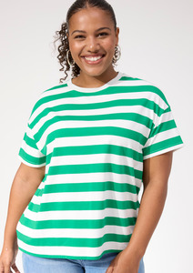 Columbus Stripe T Shirt - Green