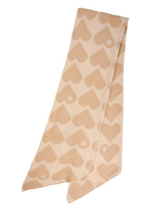 Vermont Heart Scarf - Latte