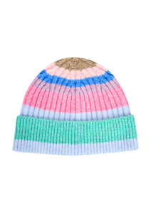 Hats: Alaska Stripe Beanie - Tan