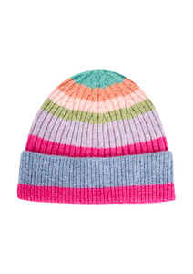Alaska Stripe Beanie - Pink