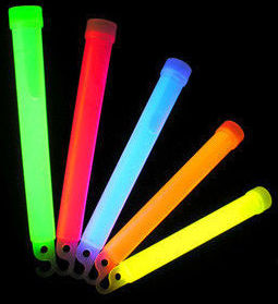50 Mix Large 6" Glowsticks with lanyard