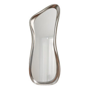 Luna Asymmetric Wall Hanging Mirror - silver