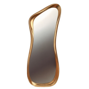 Aura Asymmetric Wall Hanging Mirror - gold