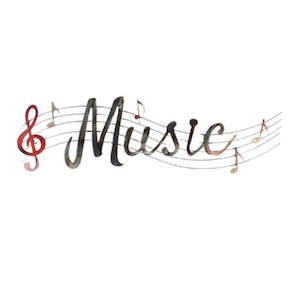 Musical Note Metal Art Wall Hanging