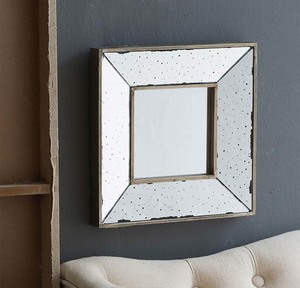 Wall Decor Mirrors: Antique Glass Style Square Wall Hanging Mirror