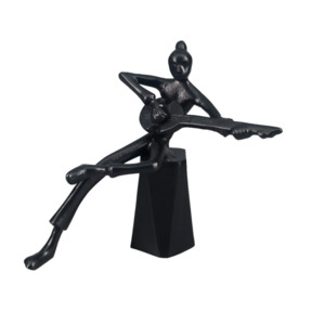 Decorative Ornaments Nz: Musician Deco Sculpture - Black