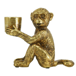 Decorative Ornaments Nz: Monkey with Bowl Holder Sculpture II