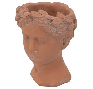 Decorative Planters Nz: Visage Head / Face Planter I - Terracotta