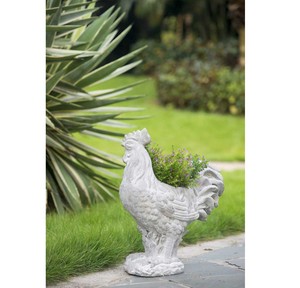 Decorative Planters Nz: Rooster Planter - Resin