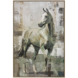 Clearance: Unbridled Hand-painted Framed Canvas Art
