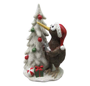 Home Decor Animal Decor Statues: Kiwi Bird With Christmas Tree And Gift
