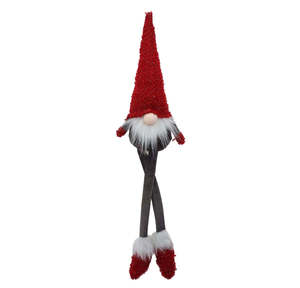 Gifts For Her: Christmas Gonk with Hanging Legs- red/grey