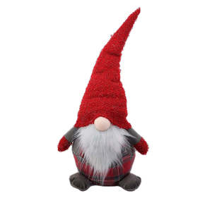 Gifts For Her: Christmas Gonk - red/grey cloth