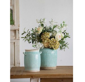 Minimalist Gifts: The Candia Ceramic Vase Medium - Turquoise