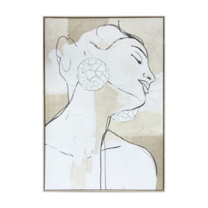 Minimalist Gifts: Feminine Silhouette Hand-painted Framed Canvas Art
