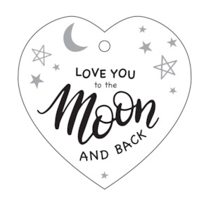 Fathers Day Guide: Love You Heart Ceramic Wall Hanging - White/Black