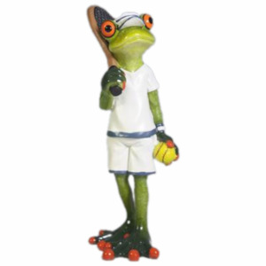 Fathers Day Guide: Funky Frog Tennis Player - Polyresin