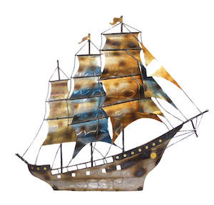 Historic Sailing Ship Metal Art Wall Hanging