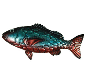 Colourful Fish Metal Art Wall Hanging