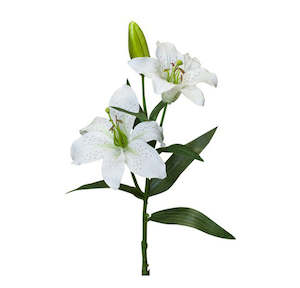 Artificial White Tiger Lily Spray (small)
